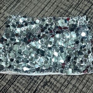 Edikted Silver Sequin Skirt